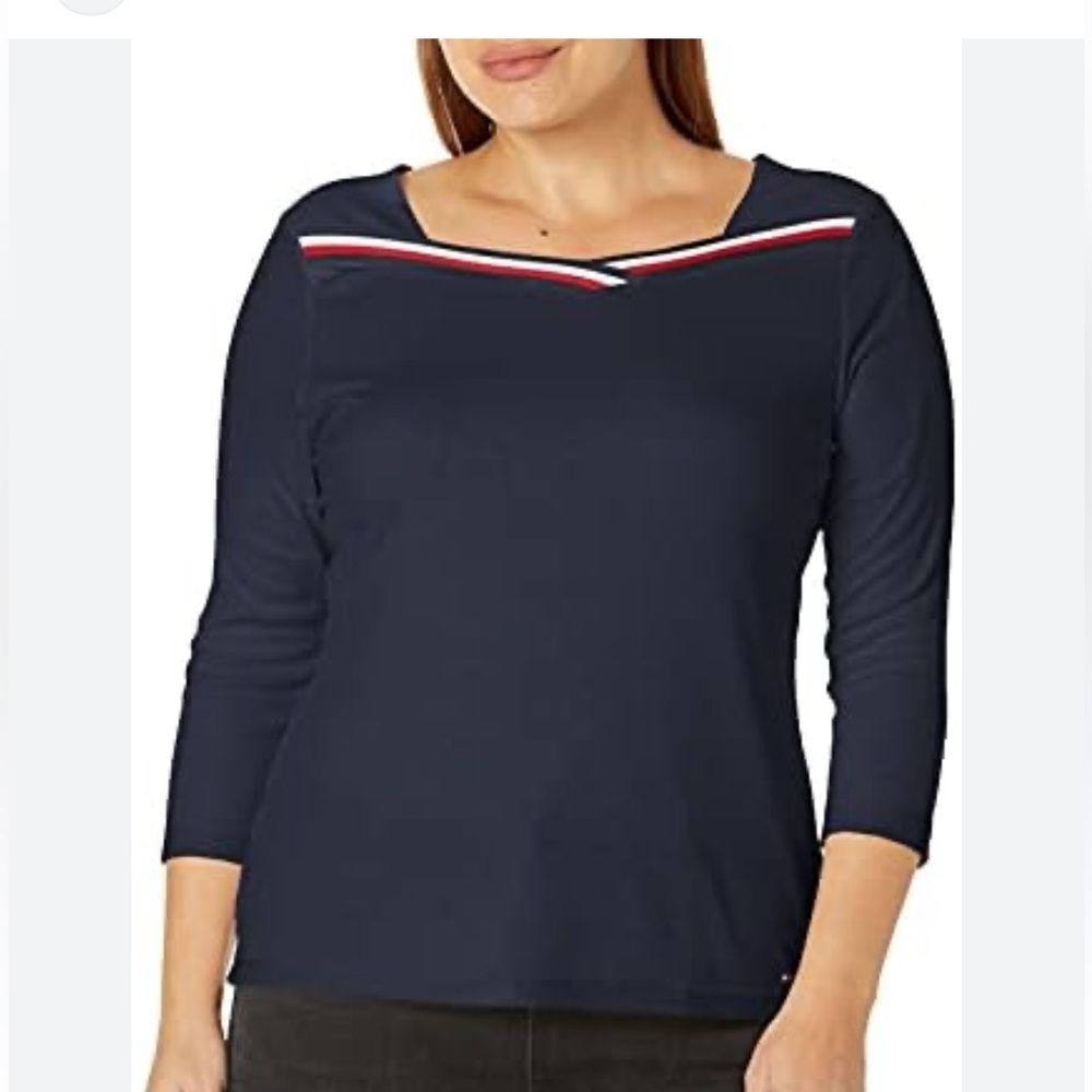 Tommy Hilfiger Women  Size XL ,3/4 Sleeve Ribbed Top